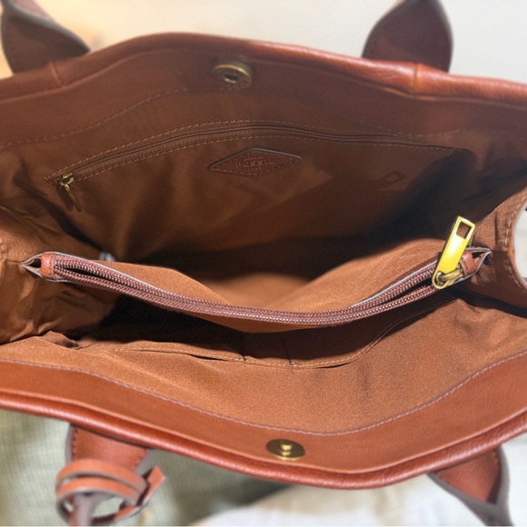 Fossil Brown Leather Large Kyler Tote Bag - Picture 4 of 12